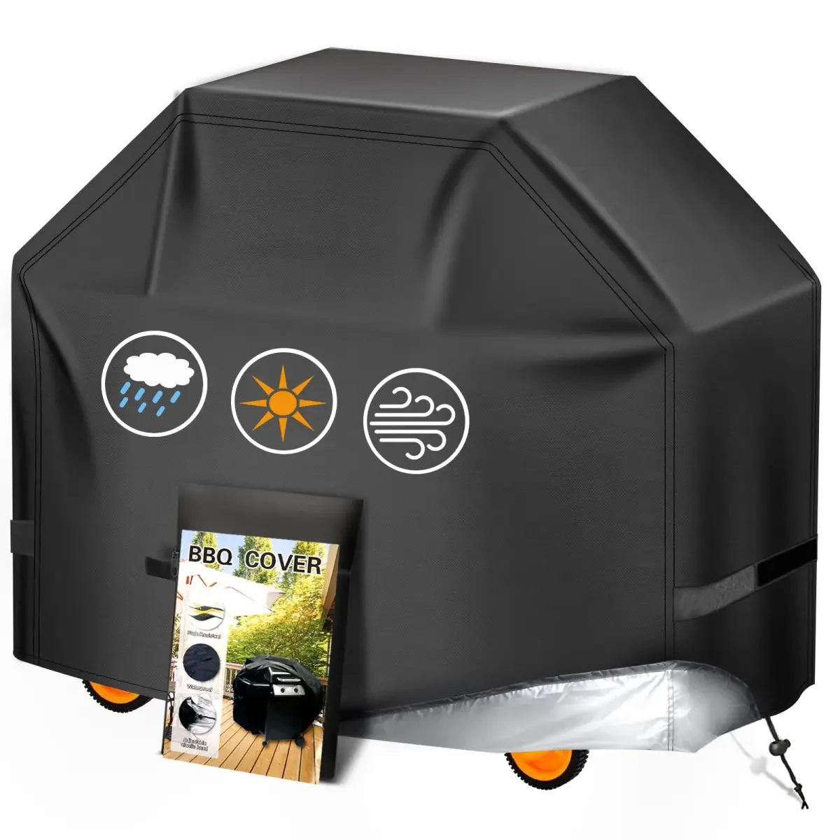 Aoretic 65 inch BBQ Grill Cover | Waterproof, Anti-UV, Windproof Polyester - main product image