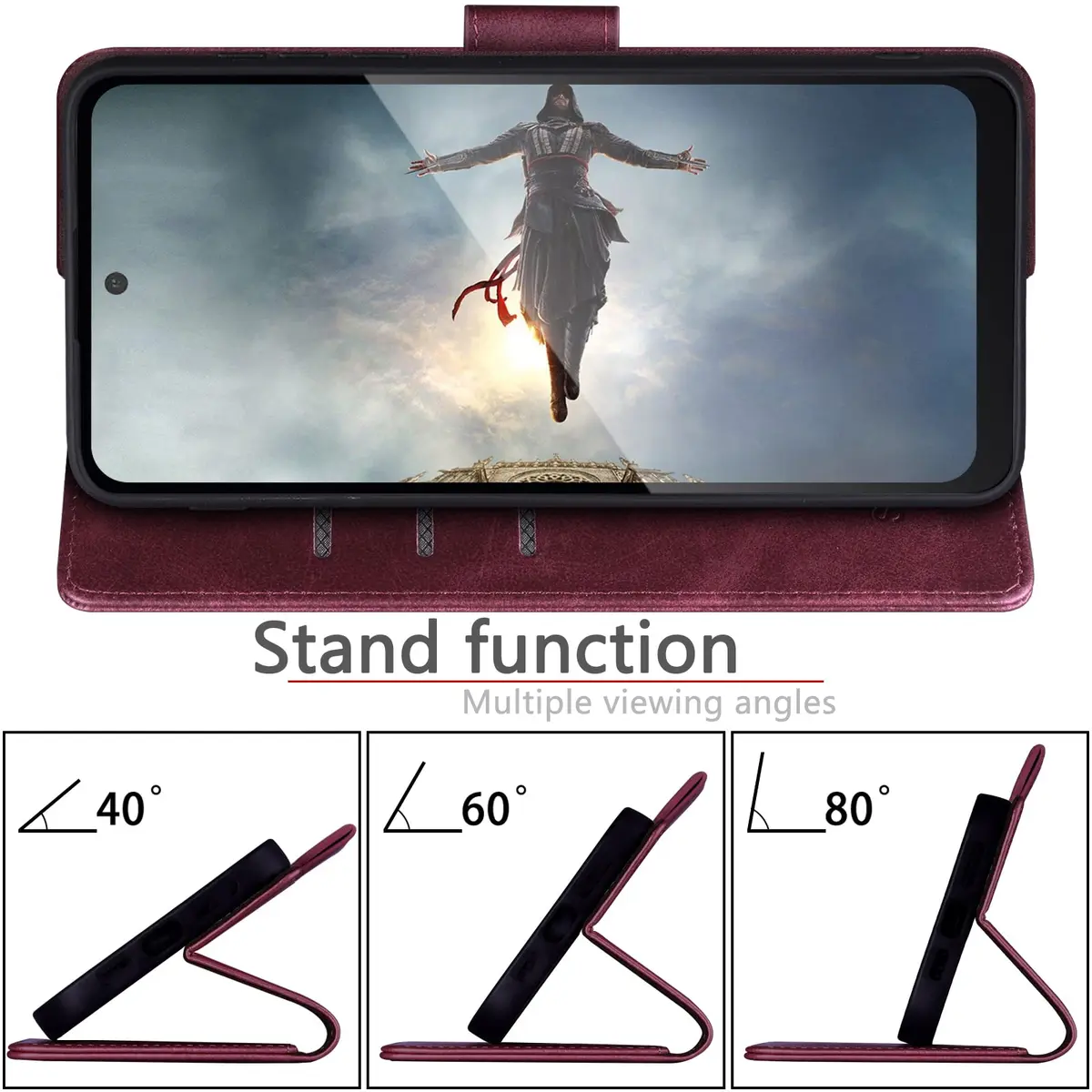 SUANPOT Wallet Case for Motorola Moto G Power 2022 | RFID Blocking PU Leather Shockproof Flip Cover - view 6