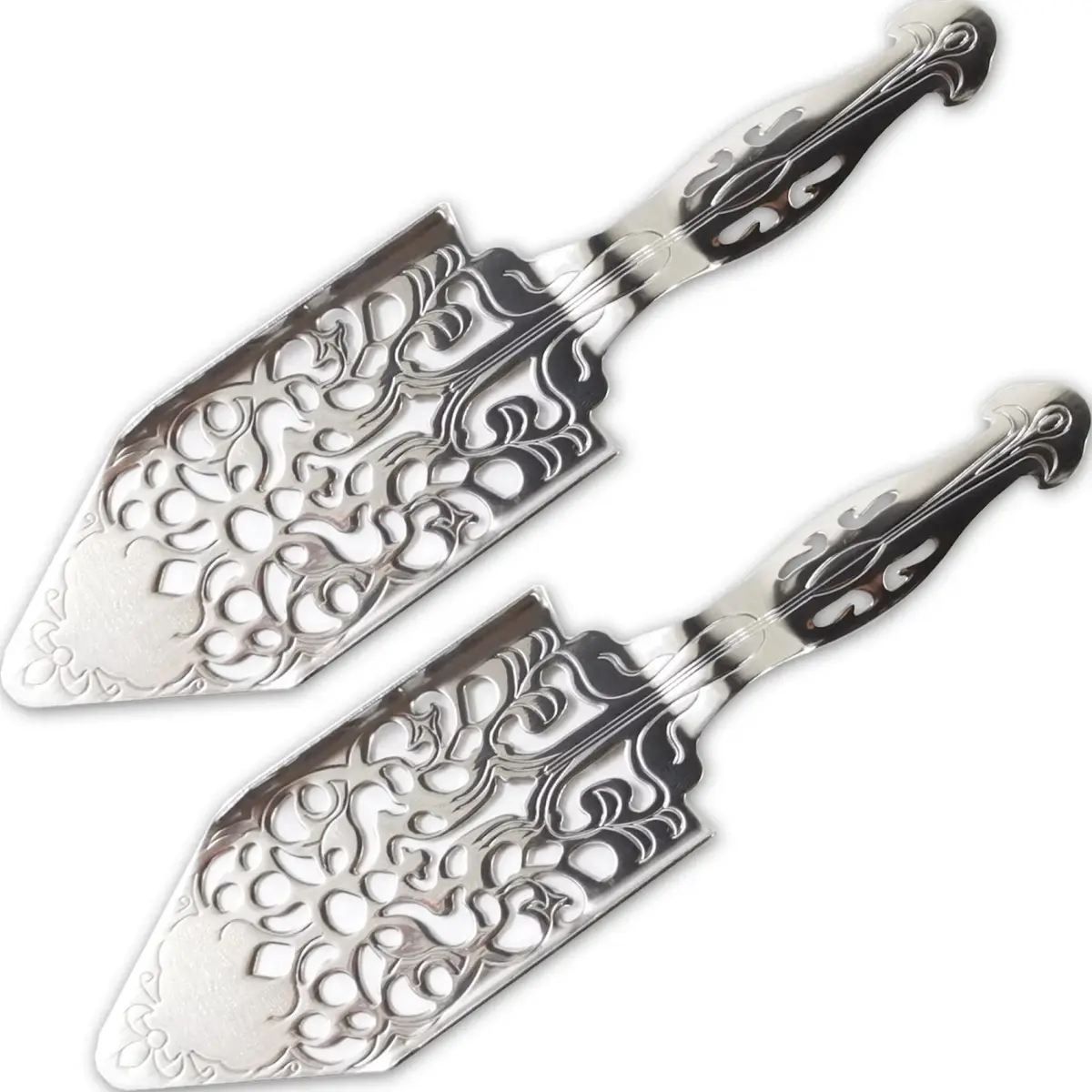NSBELL 2PCS Stainless Steel Absinthe Spoon 15.75cm (6.2 inch) | Vintage Cocktail Bar Filter - main product image