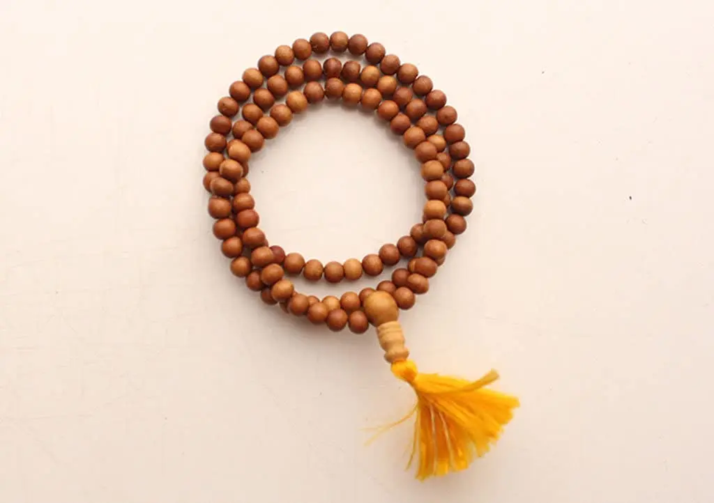 RDK SON'S Handmade Brown Sandalwood Japa Mala | 108 Prayer Beads | Fragrant Tassel Yoga Mala - view 3