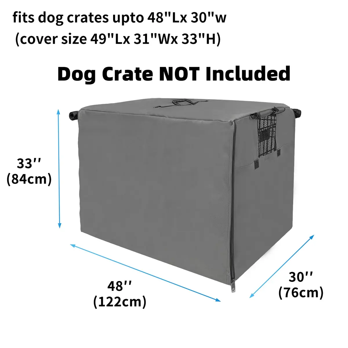 Joroamp 48 Inch Dog Crate Cover 122cm (48"L x 30"W x 33"H) | Waterproof 600D Oxford Fabric for Large Dogs - view 2