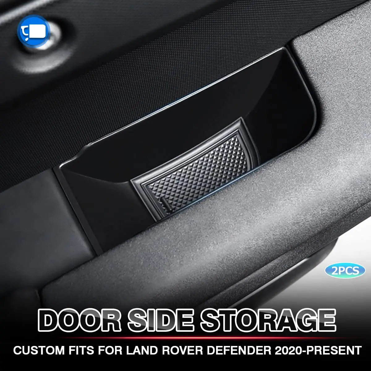 Karltys Door Side Storage Box for Land Rover Defender 90 110 130 2020-2024 2PCS | Grab Handle Pocket Tray - view 2