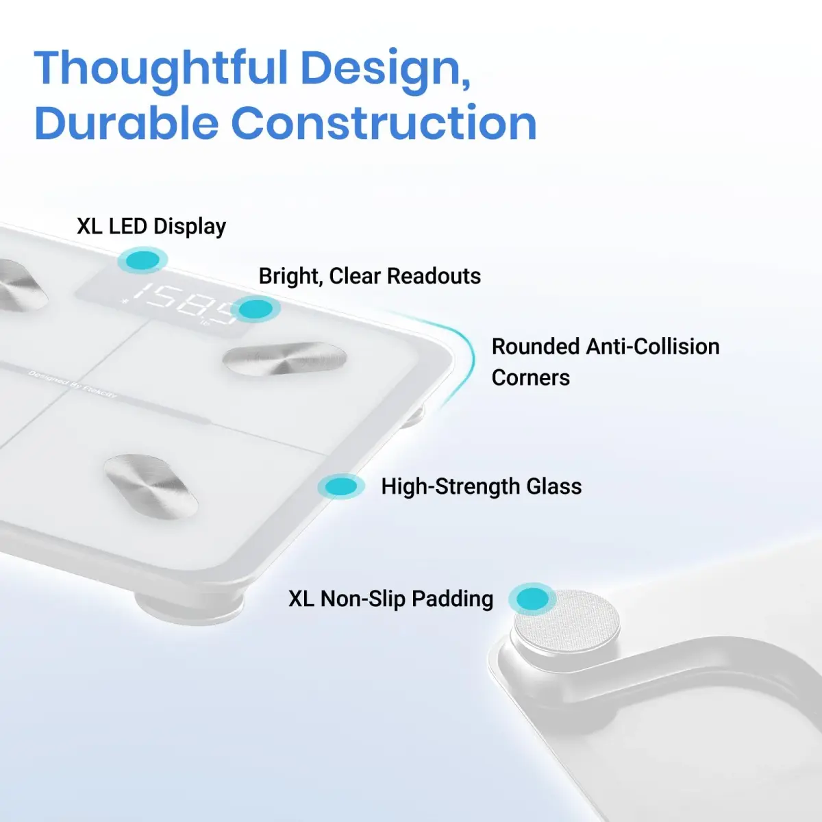 Etekcity Smart Scale for Body Weight & Composition | FDA Approved, Doctor Recommended, Medical Grade (400lb / 180kg) - view 7