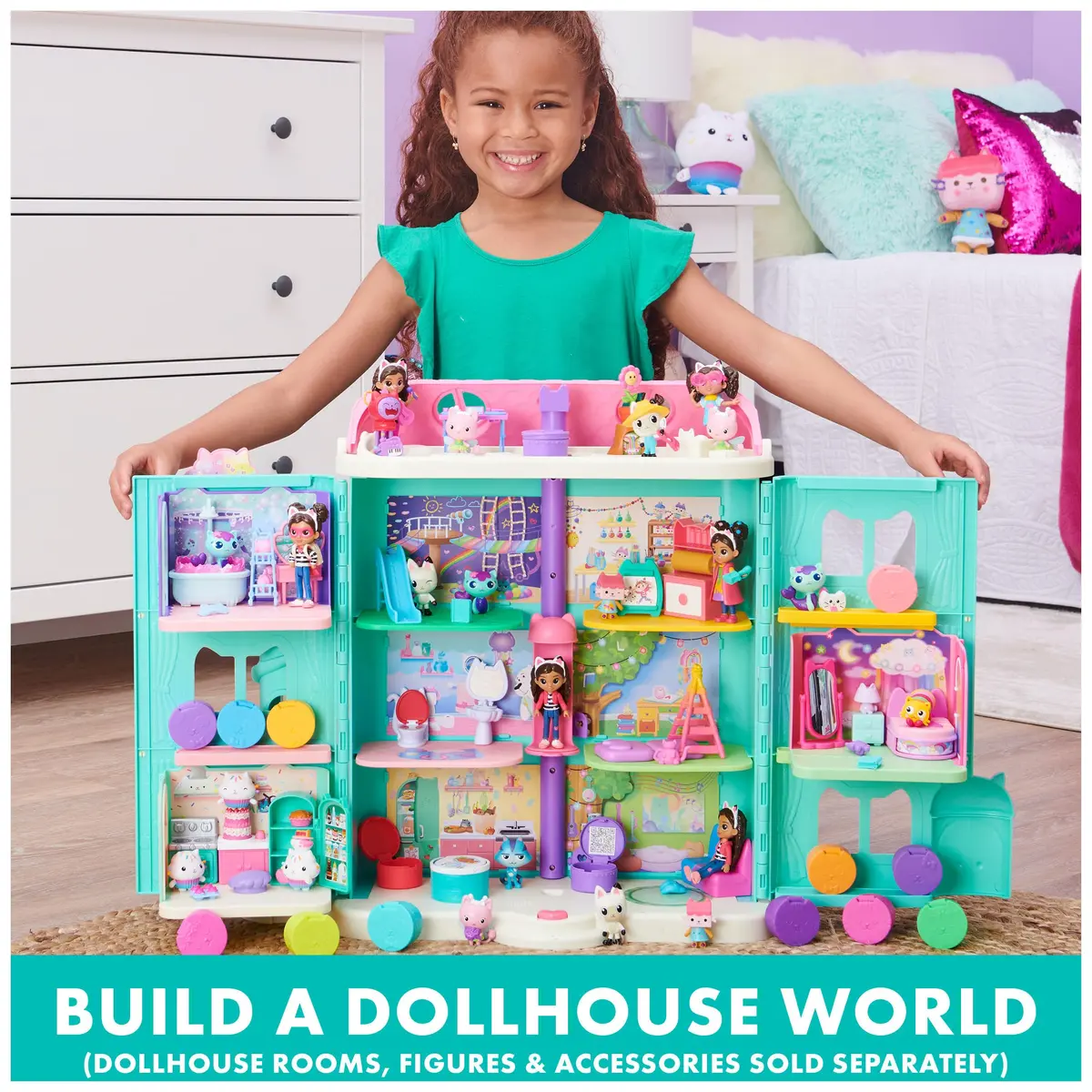 DREAMWORKS GABBY'S DOLLHOUSE 14-inch Talking MerCat Plush Toy for Kids Ages 3+ | Lights, Music & Phrases - view 7