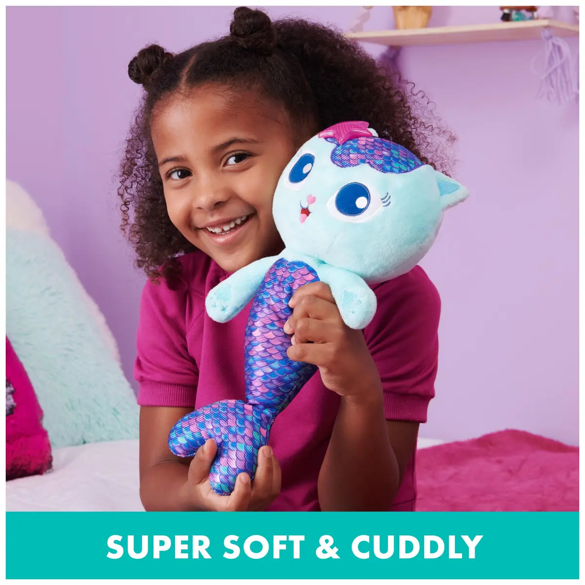 DREAMWORKS GABBY'S DOLLHOUSE 14-inch Talking MerCat Plush Toy for Kids Ages 3+ | Lights, Music & Phrases - view 2