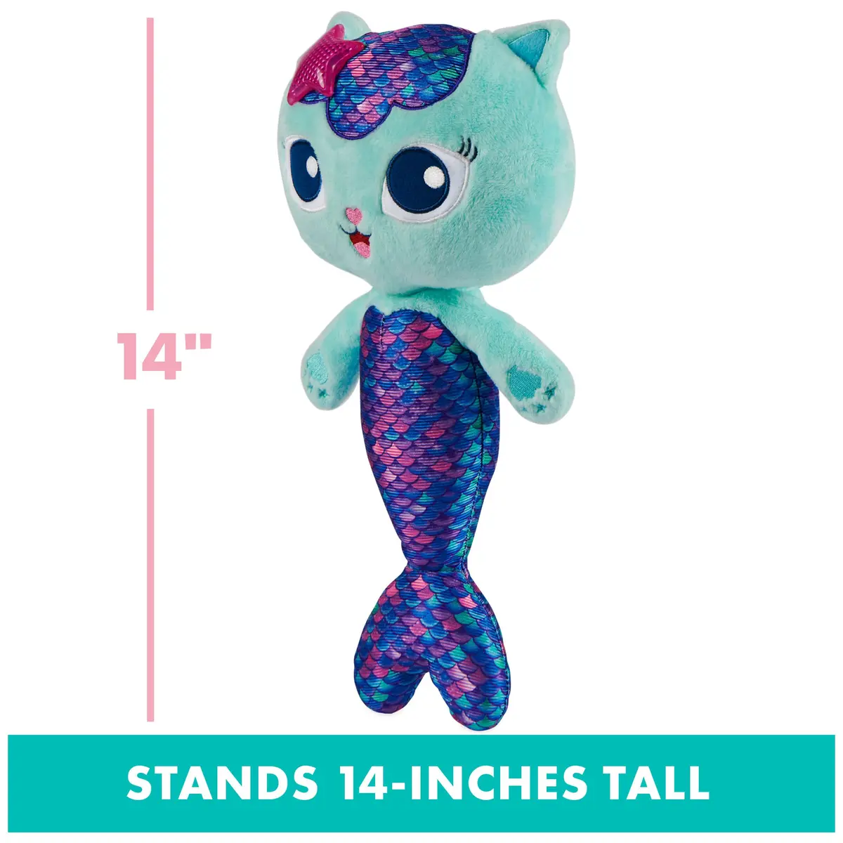 DREAMWORKS GABBY'S DOLLHOUSE 14-inch Talking MerCat Plush Toy for Kids Ages 3+ | Lights, Music & Phrases - view 3