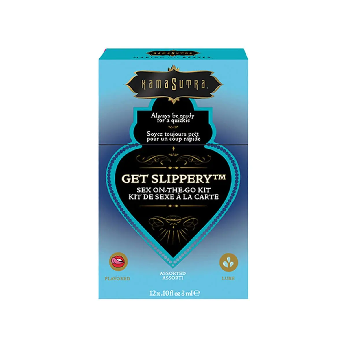 KAMA SUTRA Sex-To-Go Kit – 12 Assorted Sachets of Lubricants & Enhancers, Travel Size, Discreet Pleasure (50ml each) - main product image