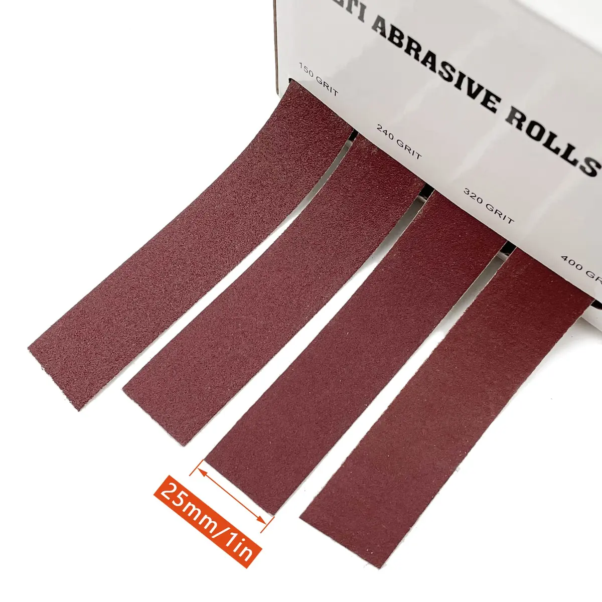 LYFJXX Emery Cloth Roll 25mm x 8m (1" x 26.24') | 4-Grit Assortment for Metal, Wood & More - view 6