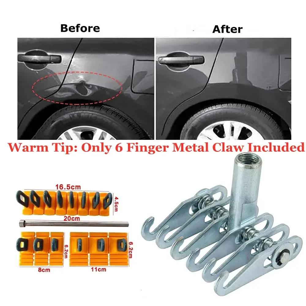 HiYi 6 Finger Metal Claw Dent Puller Tool, Heavy Duty 6-Claw Hook for Auto Body Repair | 0.31 kg (0.68 lb) - view 6