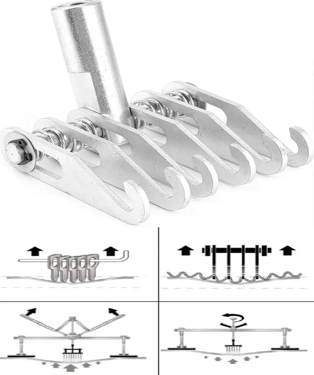 HiYi 6 Finger Metal Claw Dent Puller Tool, Heavy Duty 6-Claw Hook for Auto Body Repair | 0.31 kg (0.68 lb) - view 3
