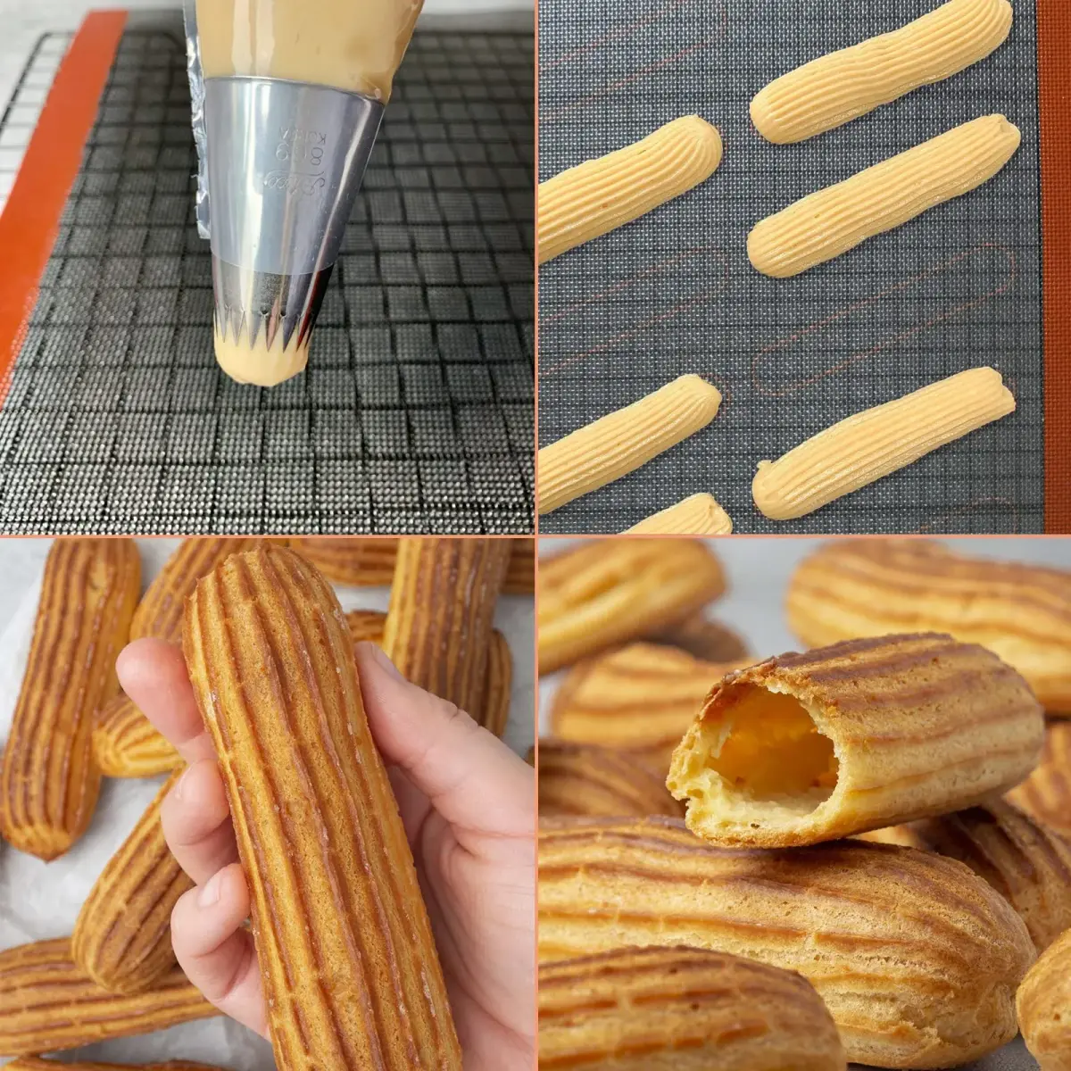 AMYONE Perforated Silicone Baking Mats, 2 PCS Eclair Mat 40cm (15.75") x 28cm (11") | Non-Stick Reusable Oven Liner - view 7