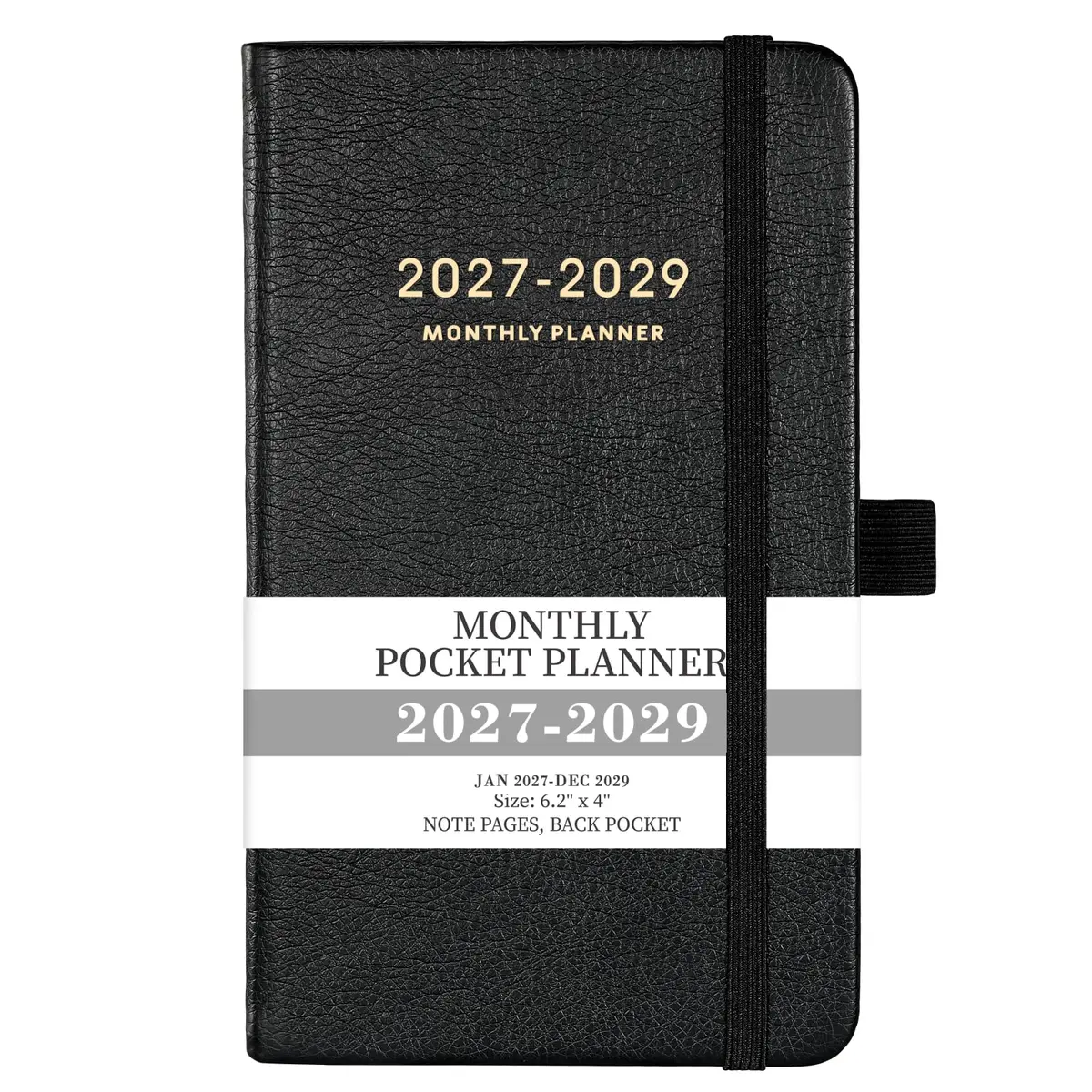 Tullofa 2027-2029 Pocket Planner 6.2" x 4" | Monthly Calendar with 60 Note Pages & Pen Holder - main product image