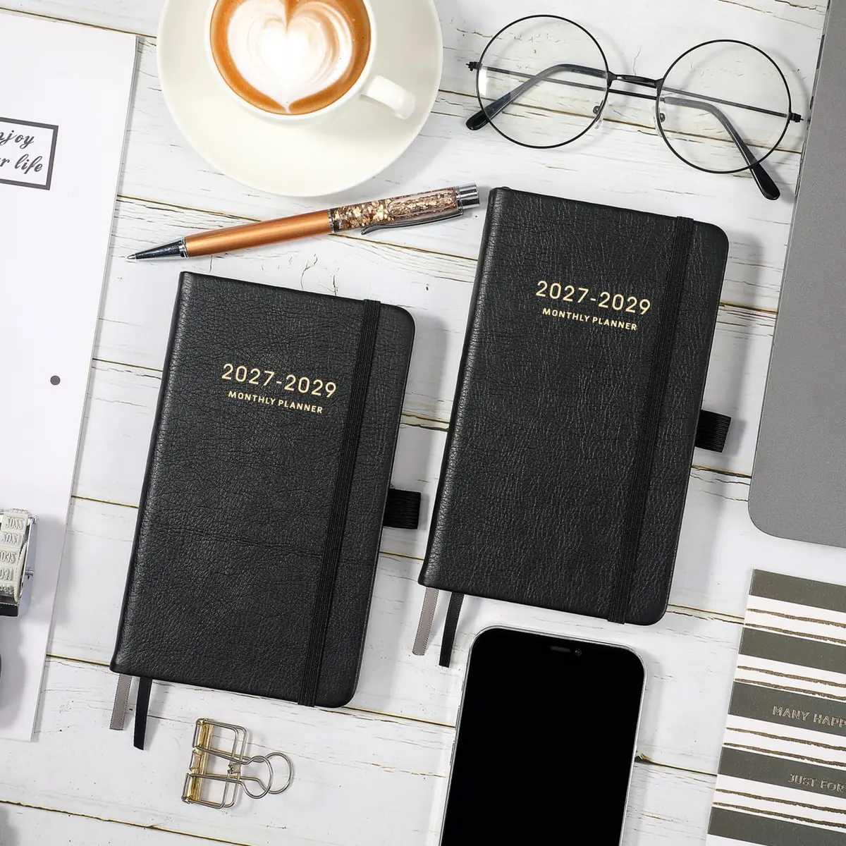 Tullofa 2027-2029 Pocket Planner 6.2" x 4" | Monthly Calendar with 60 Note Pages & Pen Holder - view 8