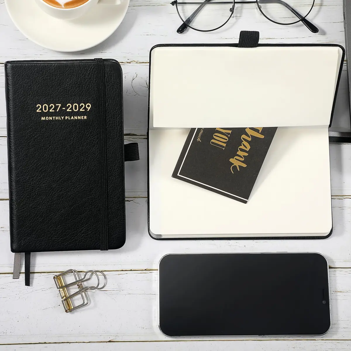 Tullofa 2027-2029 Pocket Planner 6.2" x 4" | Monthly Calendar with 60 Note Pages & Pen Holder - view 9