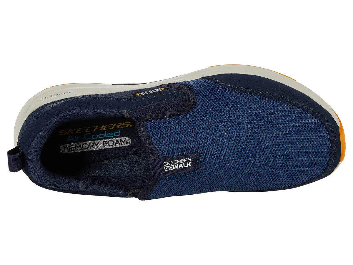 Skechers GOwalk Outdoor Men's Size 16 Navy/Yellow Athletic Slip-On Trail Hiking Shoes 2cm (0.78in) Heel | Water Repellent & Goodyear Traction - view 4