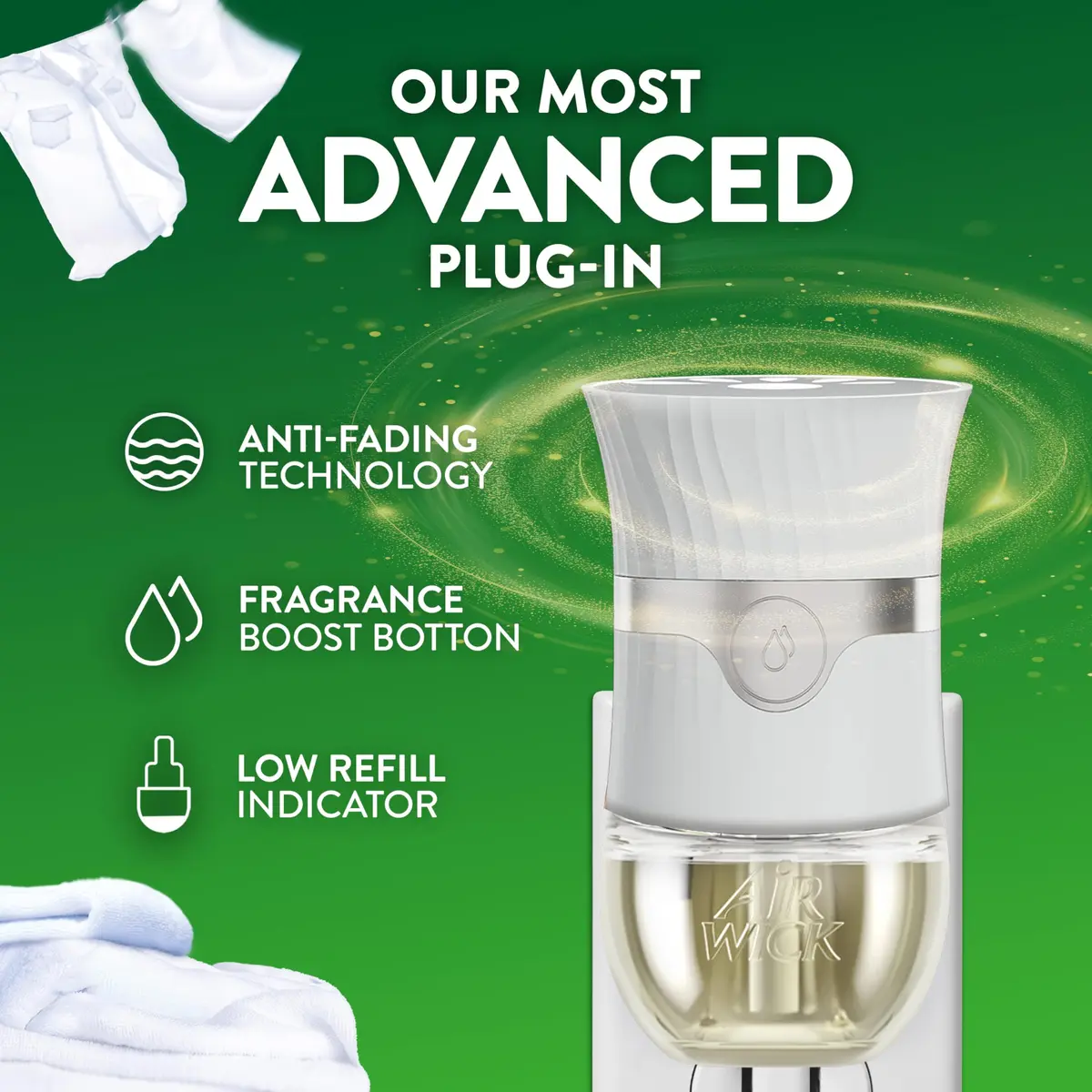 Air Wick Plug in Refills Fresh Linen Scent Essential Oils 7 Count | Long-lasting Fragrance for Home - view 8