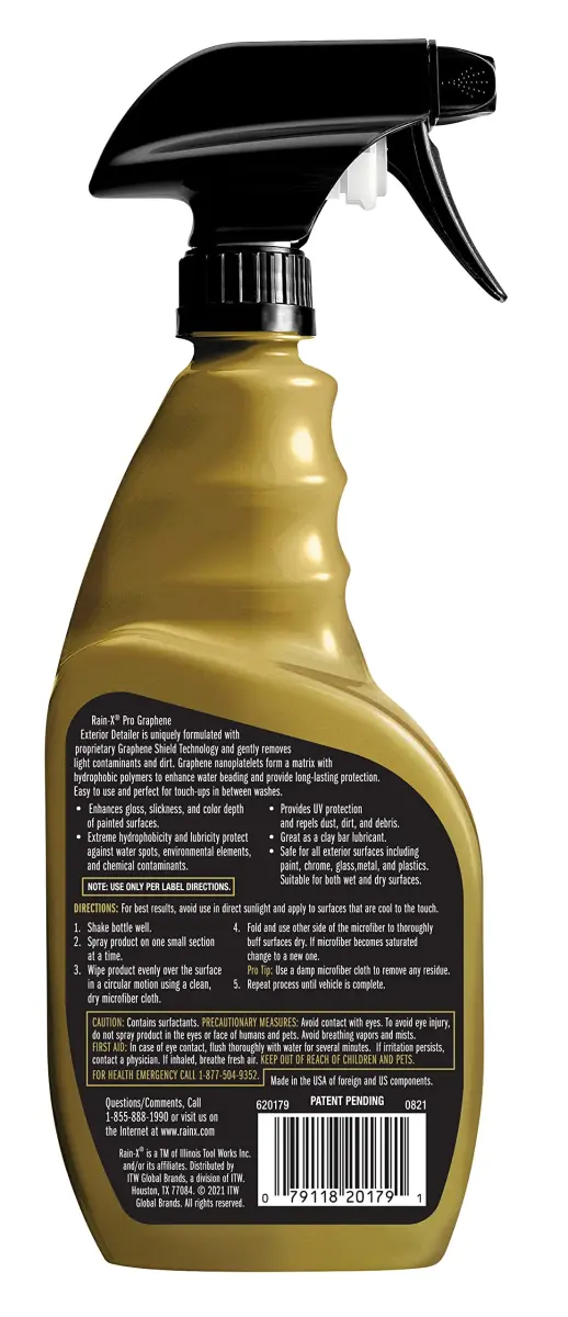 Rain-X PRO Graphene Exterior Detailer Spray 473ml (16 Fl Oz) | Advanced Graphene Shield for Gloss and Protection - view 2