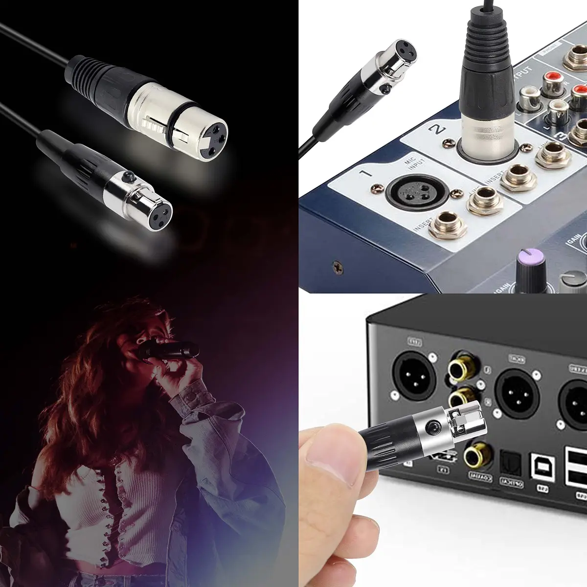 XMSJSIY Mini Female XLR to XLR Female Audio Cable Adapter 3 Pin | High-Quality Signal Transmission - view 5