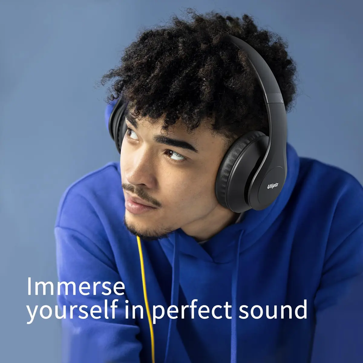 Uliptz Over-Ear Bluetooth Headphones | 65 Hours Playtime, HiFi Stereo, 6 EQ Modes, Built-in Mic - view 5