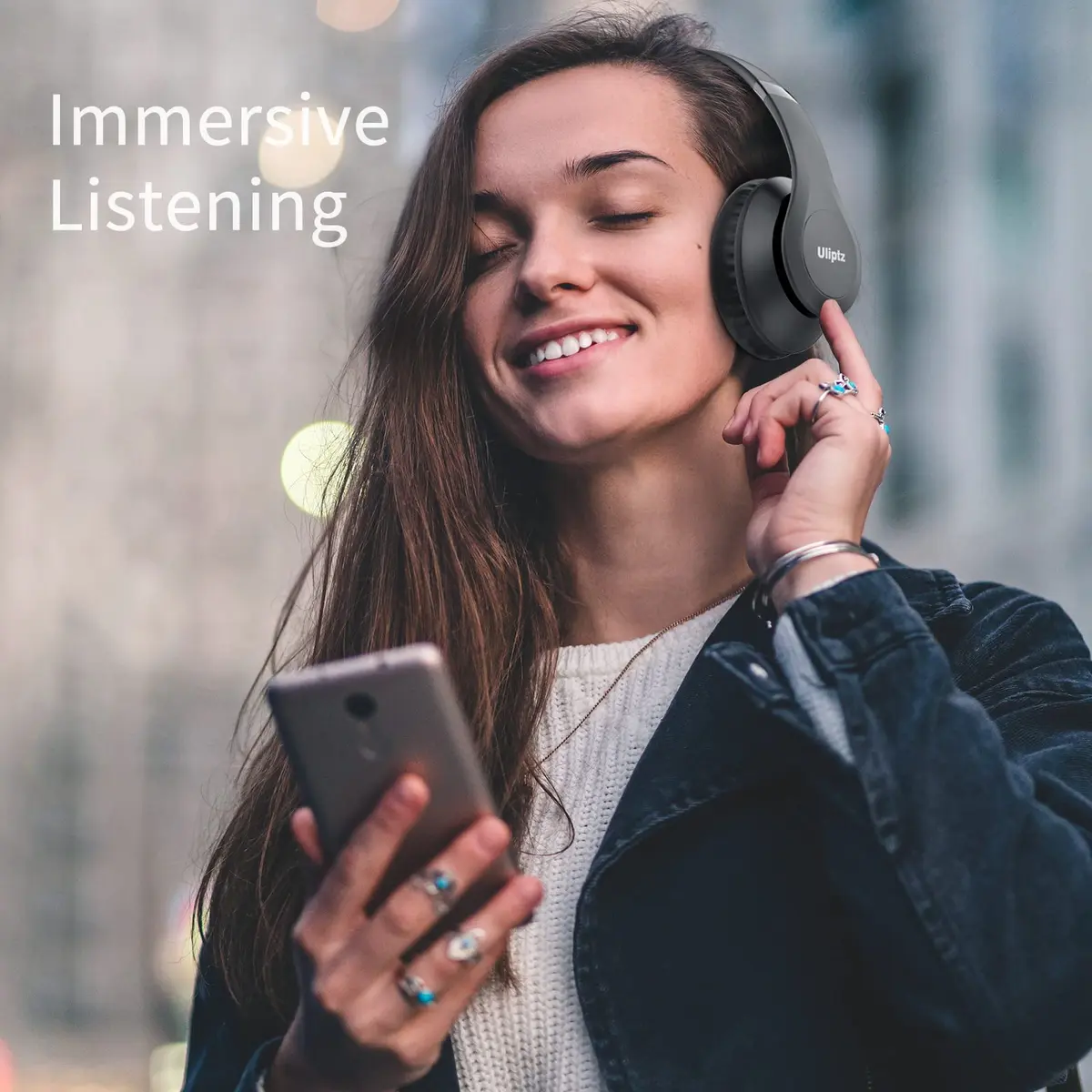 Uliptz Over-Ear Bluetooth Headphones | 65 Hours Playtime, HiFi Stereo, 6 EQ Modes, Built-in Mic - view 9