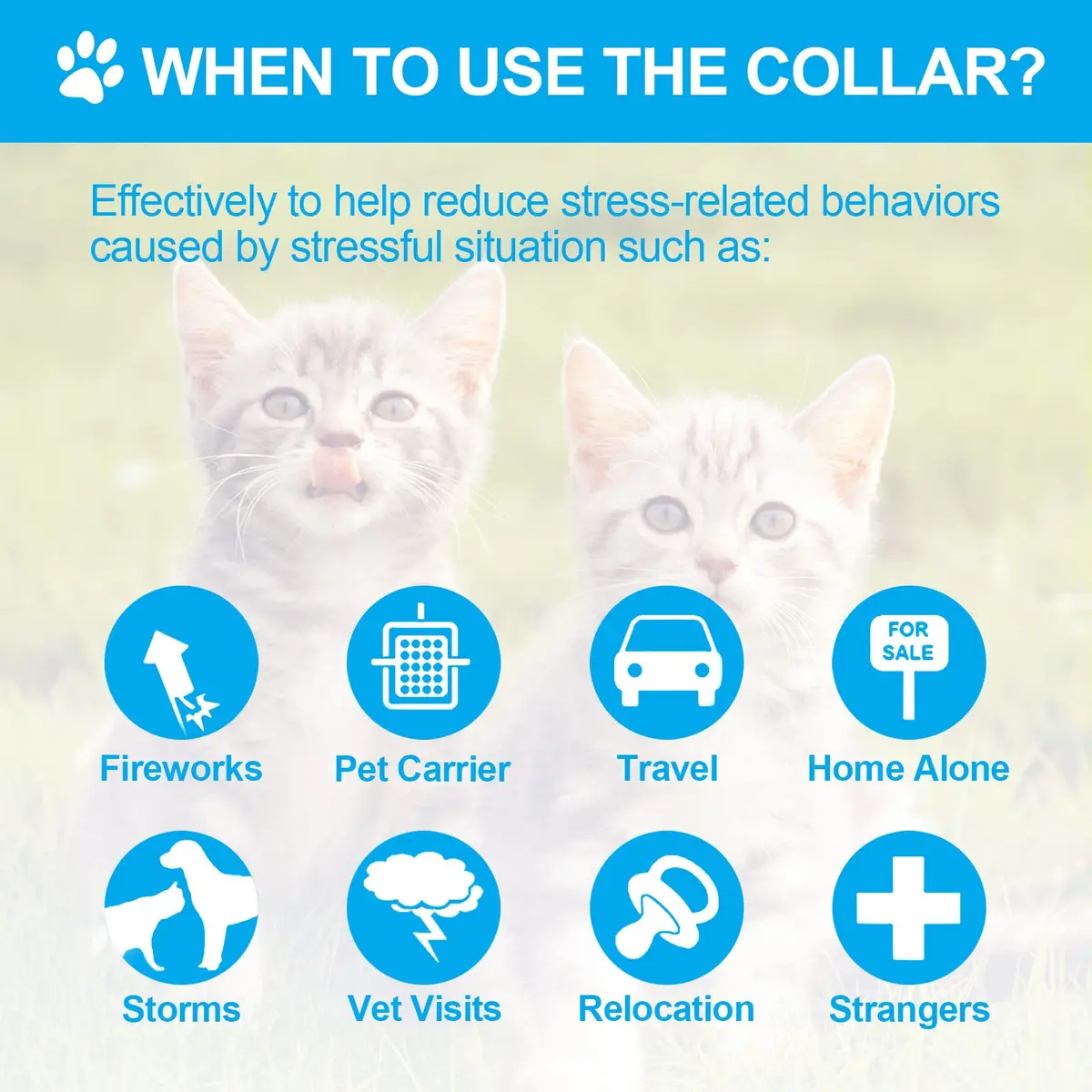Weewooday 4pcs Cat Calming Collar with Pheromones, 38cm (15 Inches) | Reduces Anxiety & Aggression - view 4