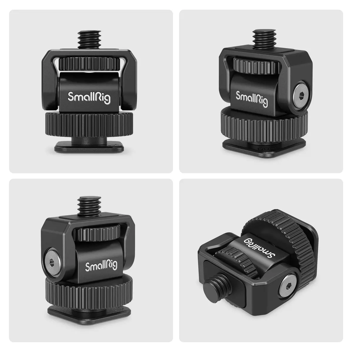 SmallRig Mini Ball Head Cold Shoe Mount Adapter with 1/4"-20 Thread | Precise Lighting Adjustment, All-Metal, Compact 20g - view 7