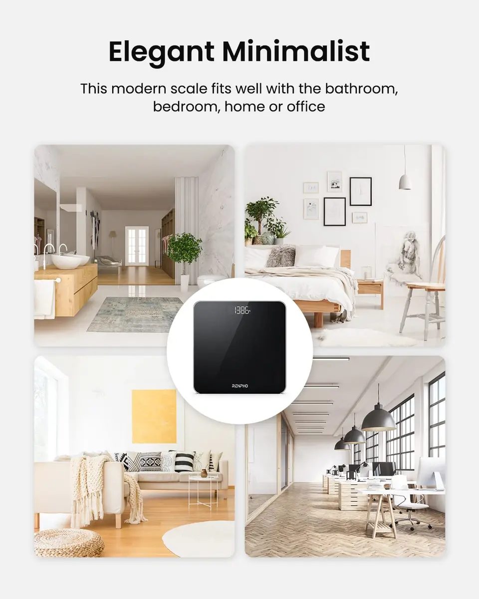 RENPHO Digital Bathroom Scale 180 kg (400 lb) Black | Highly Accurate Precision Sensors - view 8