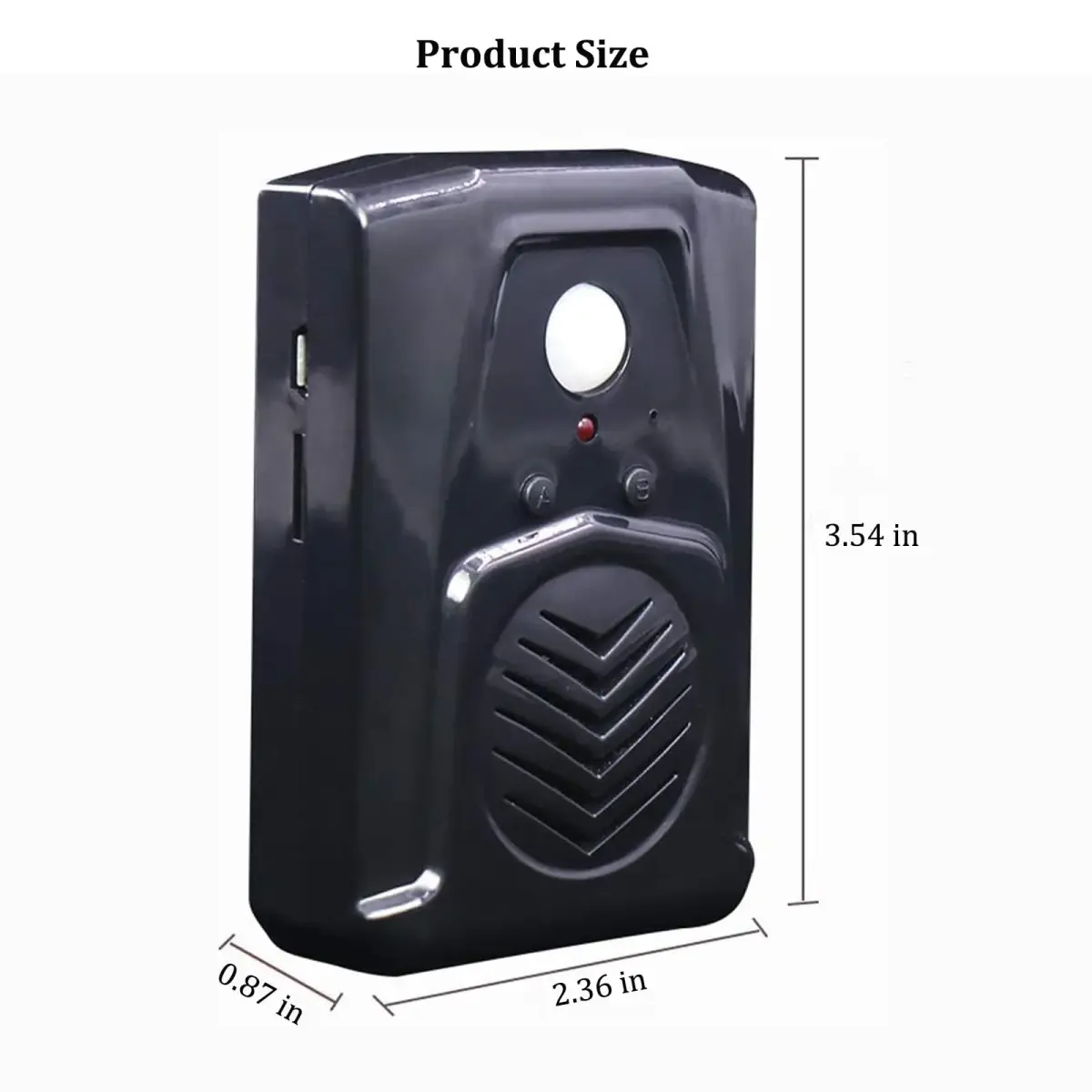 XYszpcgs PIR Motion Sensor Activated Sound Player Speaker Black | 4m (13ft) Detection Range - view 5