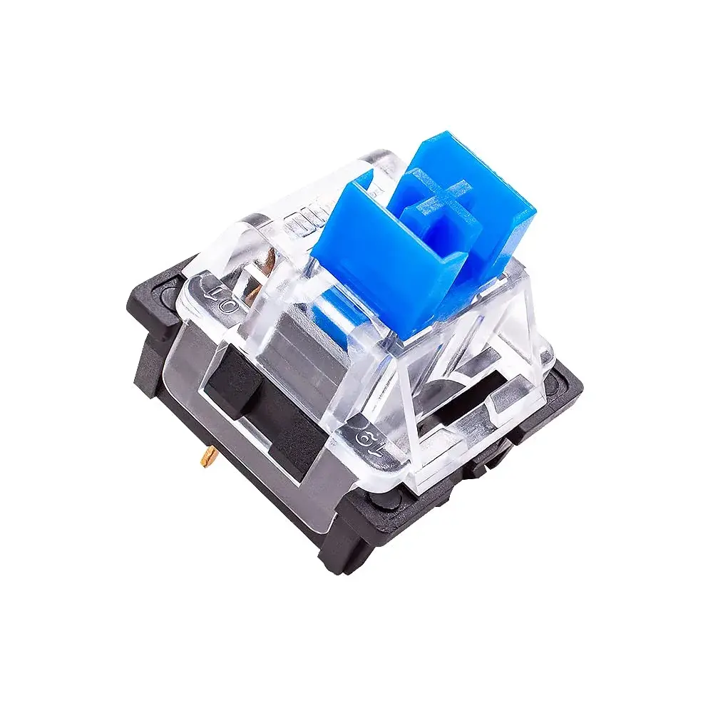 OUTEMU Blue Switches for Mechanical Keyboard, 3-pin Clicky&Tactile Dustproof, 32-Pack | Tactile Feel & Crisp Sound - main product image