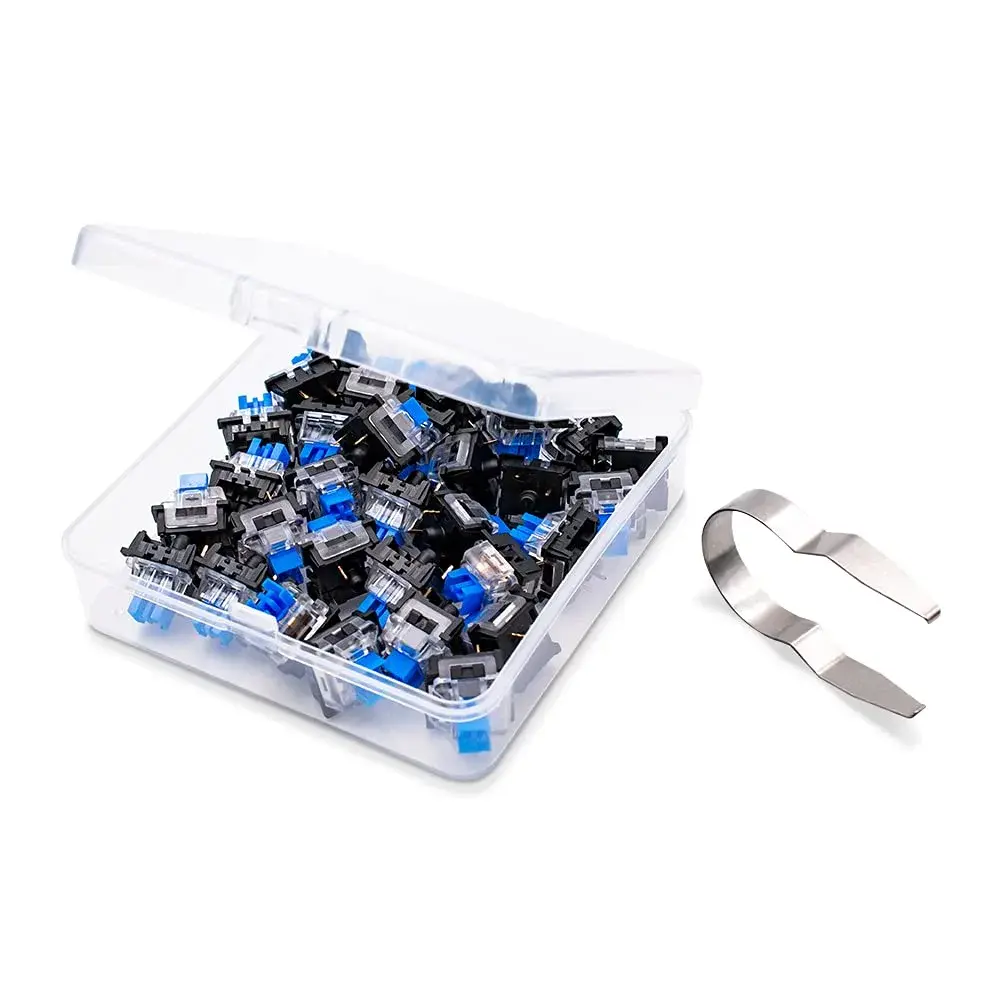 OUTEMU Blue Switches for Mechanical Keyboard, 3-pin Clicky&Tactile Dustproof, 32-Pack | Tactile Feel & Crisp Sound - view 5