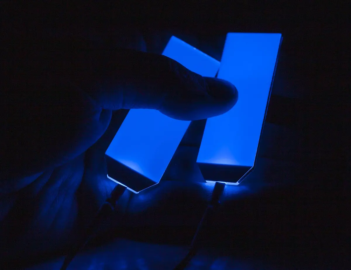 mlnyitus LED Helmet Light Kit Blue | RGB Superhero Mask Modification for Men & Kids - view 4