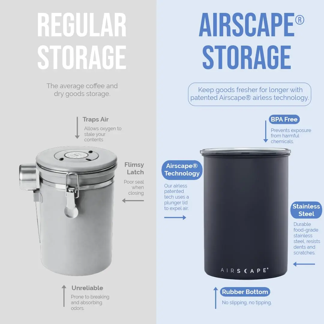 Planetary Design Airscape Stainless Steel Coffee Canister | Food Storage - view 3