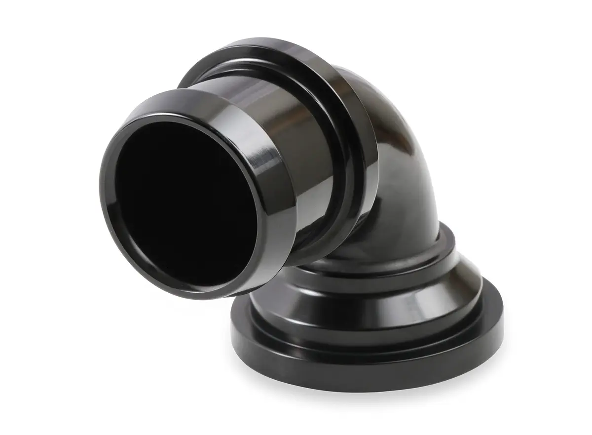 Holley 97-341 Water Neck Swivel 90 Degree Angle Black | Engine Swap Compatible, Corrosion-Resistant Aluminum - view 2