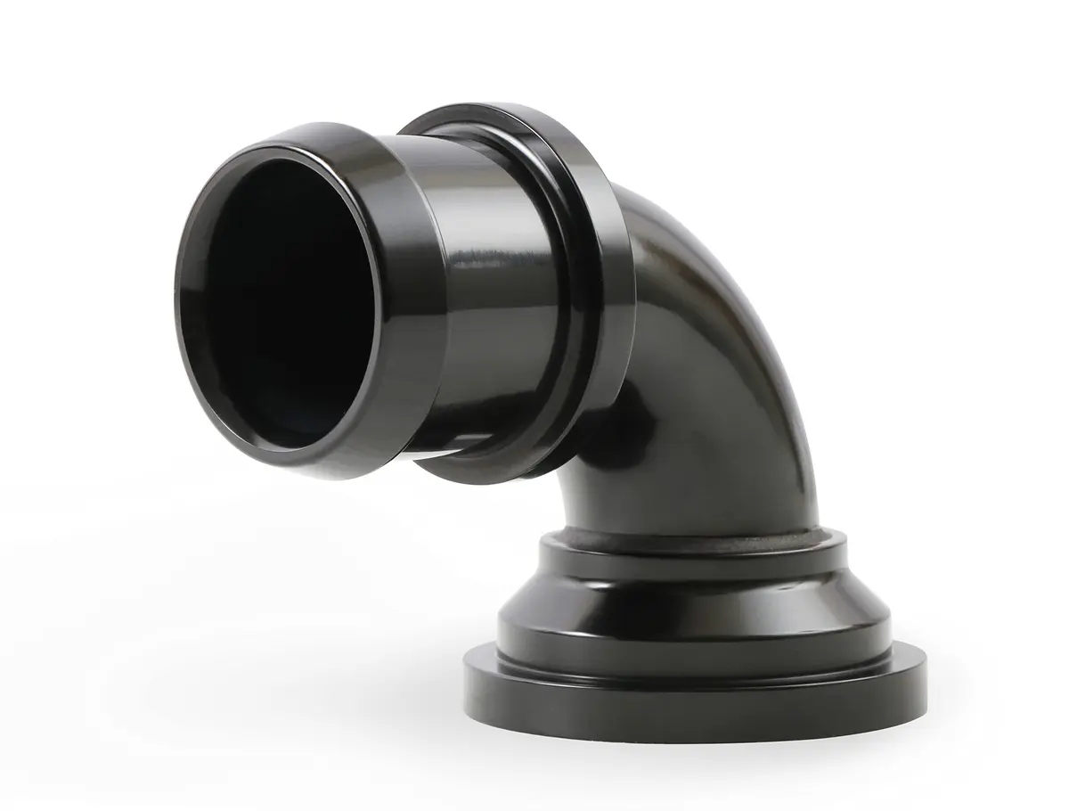 Holley 97-341 Water Neck Swivel 90 Degree Angle Black | Engine Swap Compatible, Corrosion-Resistant Aluminum - view 3