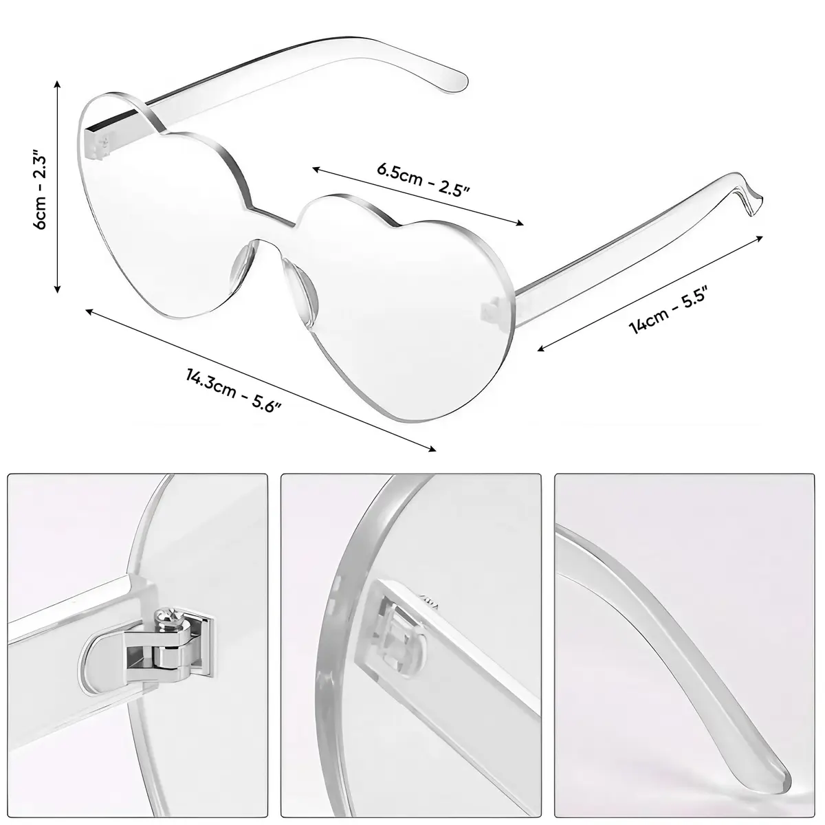 Funcredible White Cowboy Hat and Glasses | Preppy Cowgirl Costume Accessory for Women - view 3