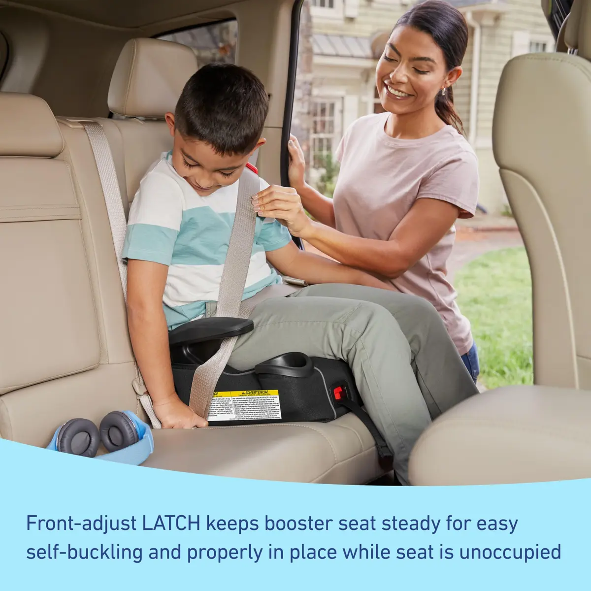 Graco TurboBooster LX Backless Booster with LATCH 17 in L x 17.5 in W x 8 in H | Secure Fit for Big Kids 40-100 lb - view 5