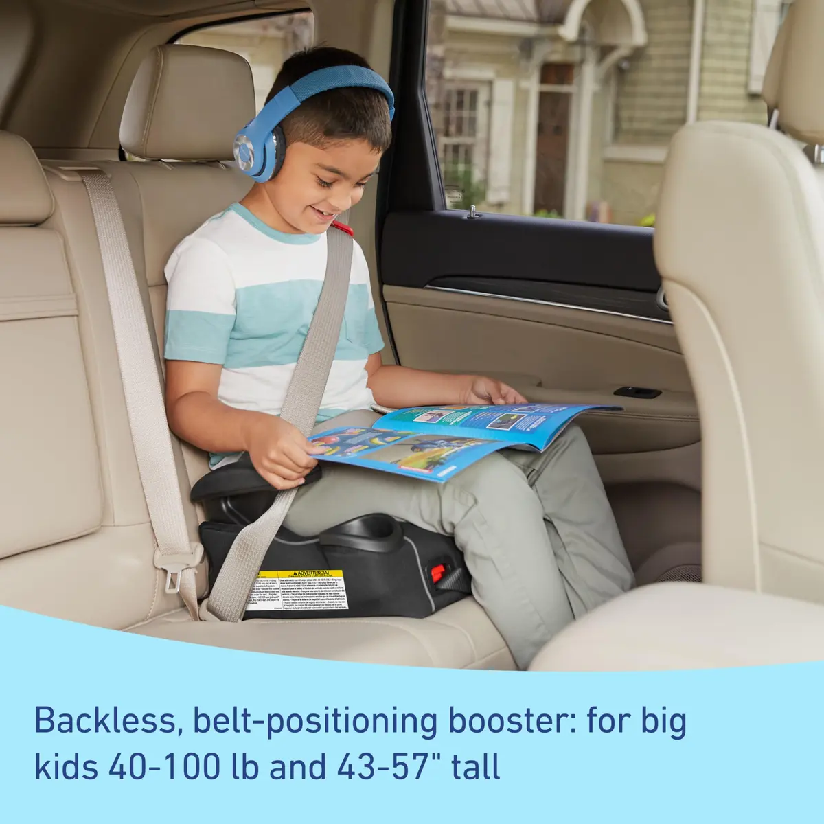 Graco TurboBooster LX Backless Booster with LATCH 17 in L x 17.5 in W x 8 in H | Secure Fit for Big Kids 40-100 lb - view 2