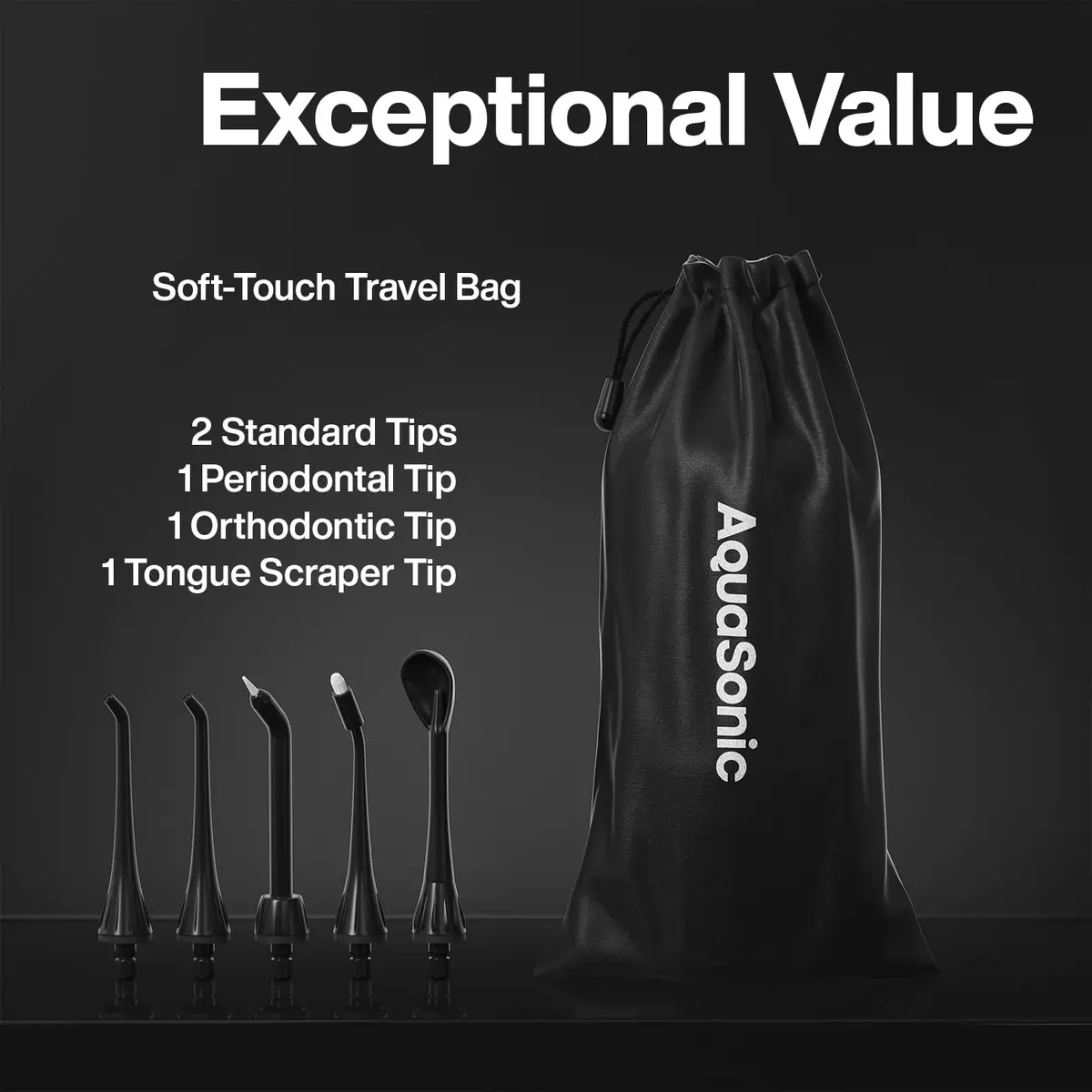 AquaSonic Aqua Flosser Cordless Rechargeable Water Flosser 500ml (16.9 Fl Oz) | Dentist Recommended for Deep Cleaning - view 5