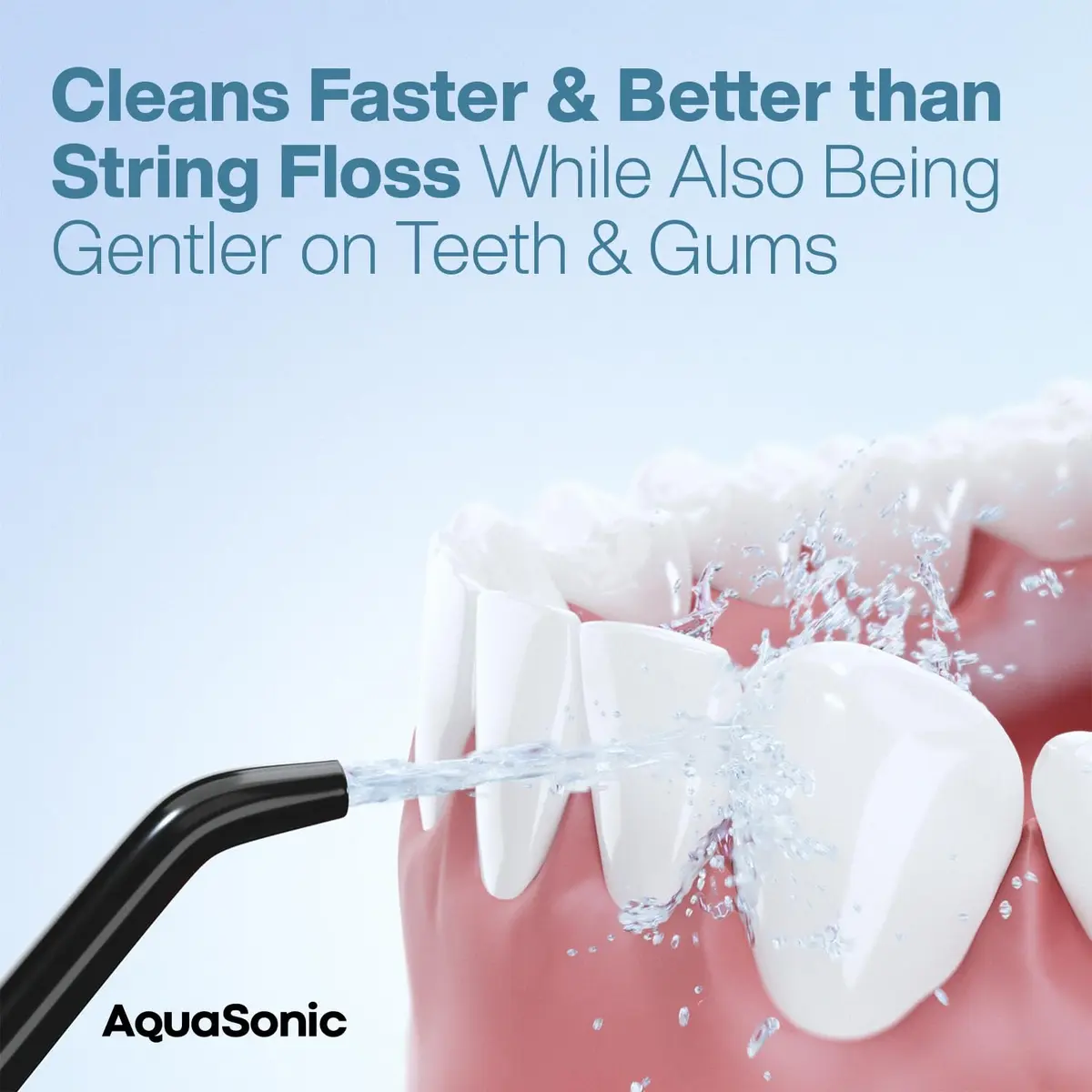 AquaSonic Aqua Flosser Cordless Rechargeable Water Flosser 500ml (16.9 Fl Oz) | Dentist Recommended for Deep Cleaning - view 3