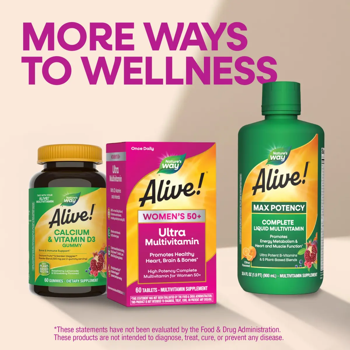 Nature's Way Alive! Women's 50+ Ultra Potency Multivitamin 150 Count | Supports Heart, Brain, Bone & Immune Health - view 8