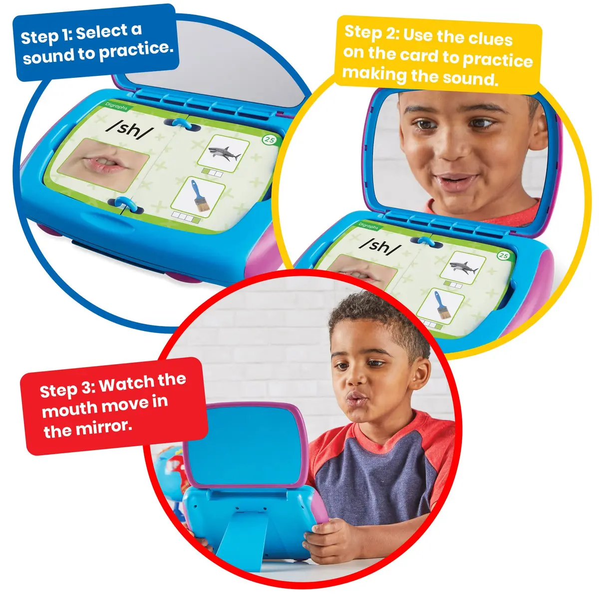 hand2mind Mirror My Sounds Phoneme Set, Letter Sounds Flash Cards, Toddler Speech Therapy Materials, Phonics for Kindergarten, Phonemic Awareness Manipulatives, Preschool Learning Activities | Supports early phonics & speech development - view 2