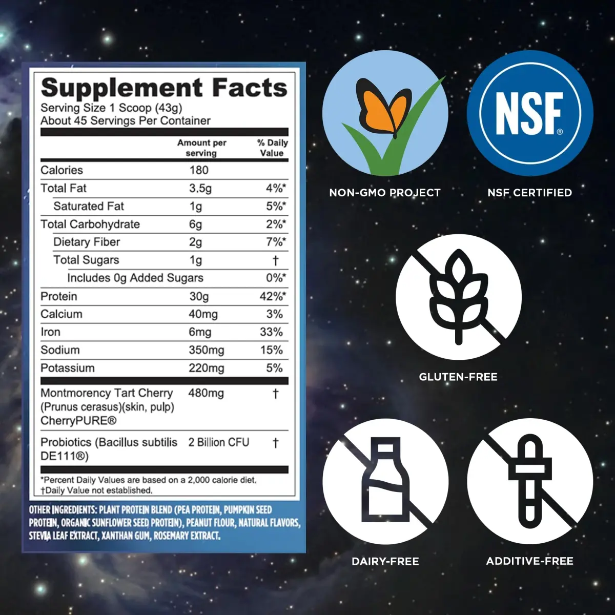 Vega Protein + Recovery Peanut Butter 67.2 oz | NSF Certified Vegan Protein Powder for Muscle Support - view 4