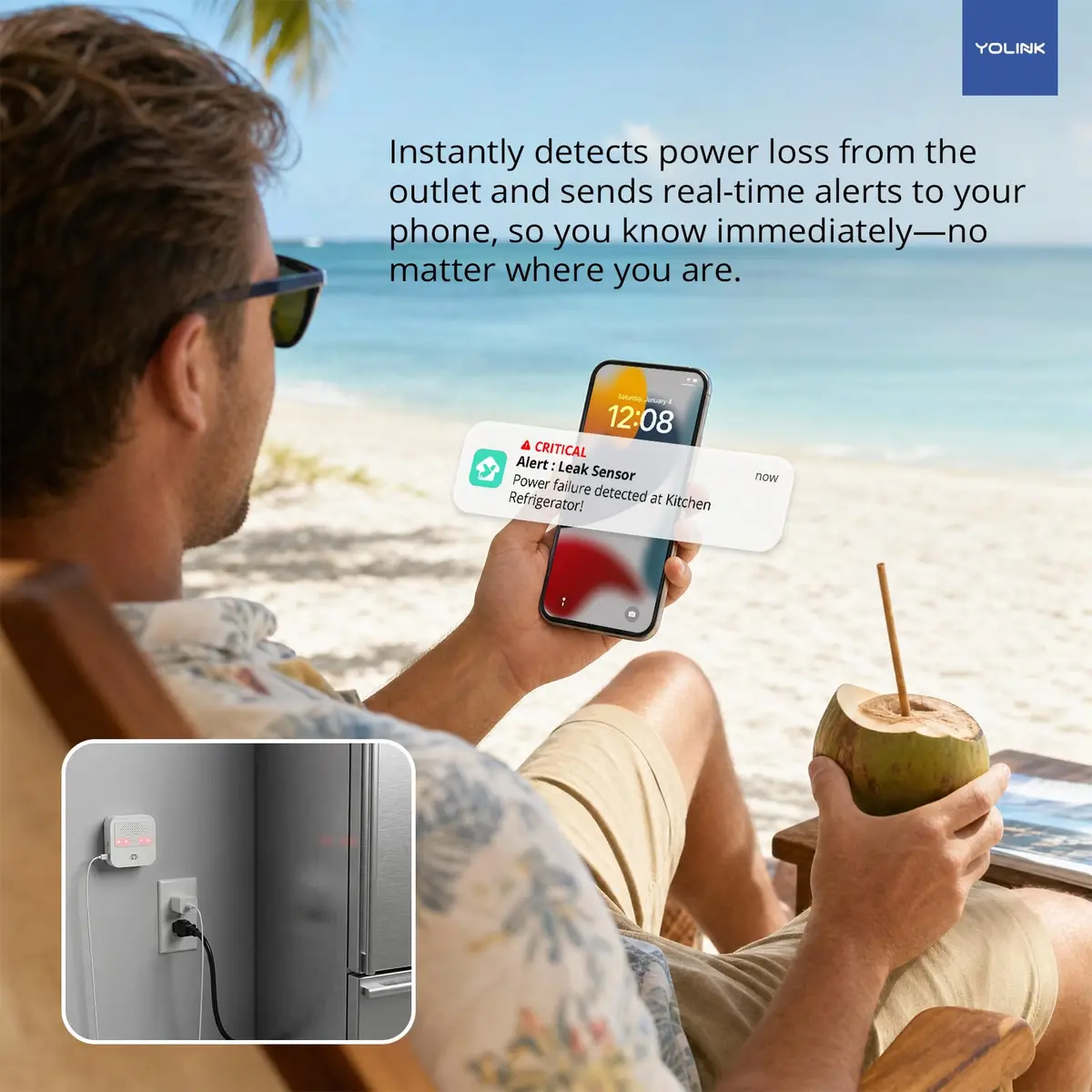 YoLink Smart Power Failure Alarm, YS7106 | Long-Range Wireless Power Outage Detection - view 5