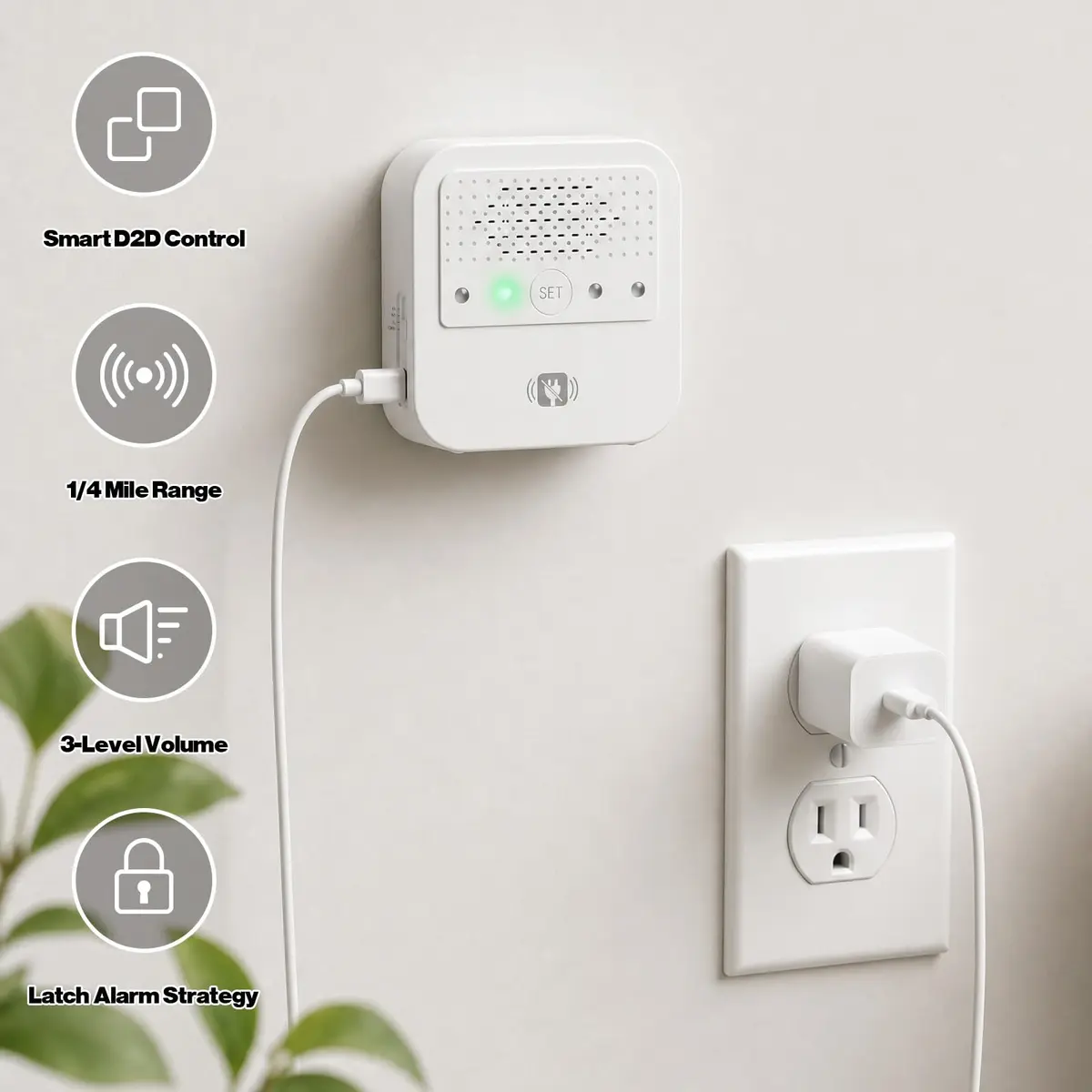 YoLink Smart Power Failure Alarm, YS7106 | Long-Range Wireless Power Outage Detection - view 2