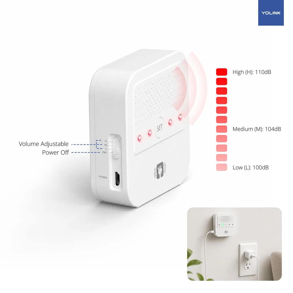 YoLink Smart Power Failure Alarm, YS7106 | Long-Range Wireless Power Outage Detection - view 4