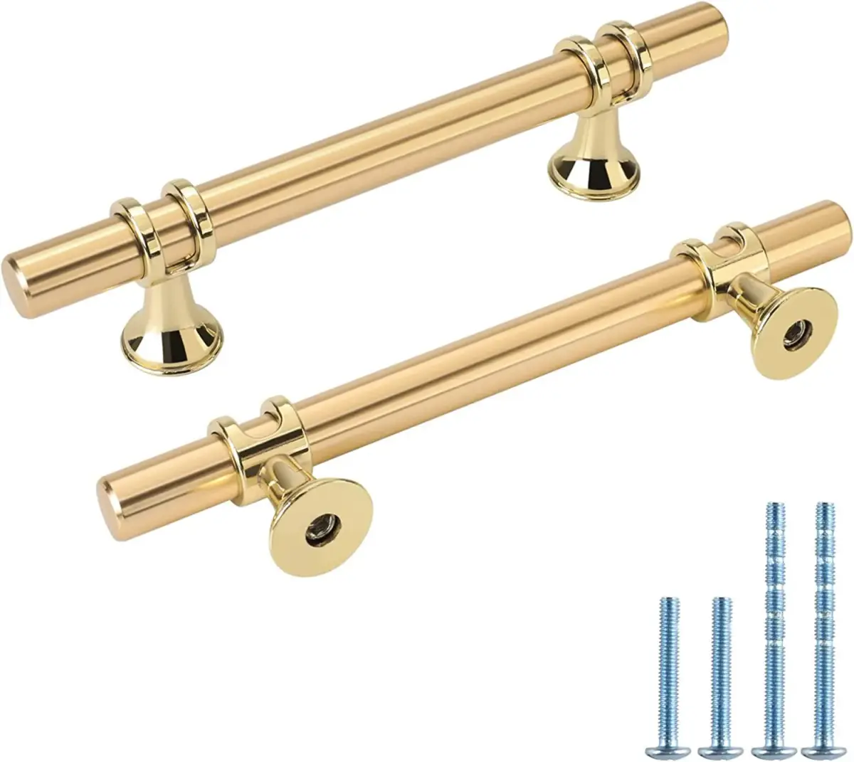 Leulan Gold Cabinet Pulls 96mm (3.75 Inch) | Solid Zinc & Aluminum Alloy Hardware - main product image