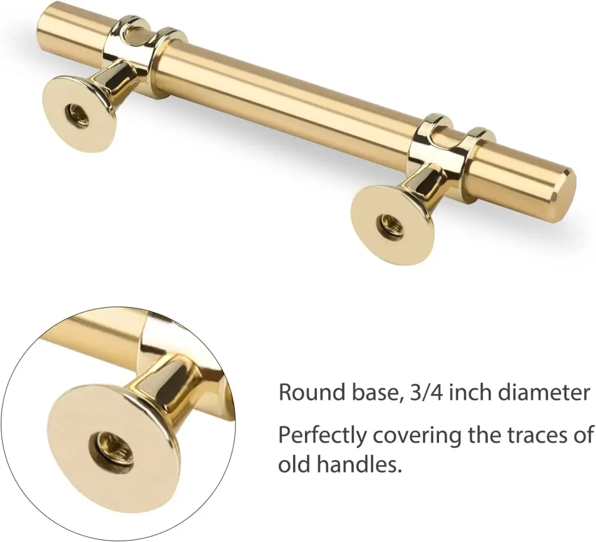 Leulan Gold Cabinet Pulls 96mm (3.75 Inch) | Solid Zinc & Aluminum Alloy Hardware - view 5