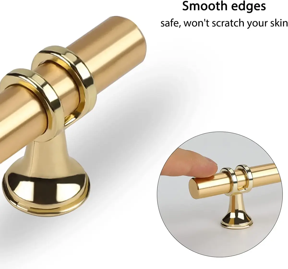Leulan Gold Cabinet Pulls 96mm (3.75 Inch) | Solid Zinc & Aluminum Alloy Hardware - view 4