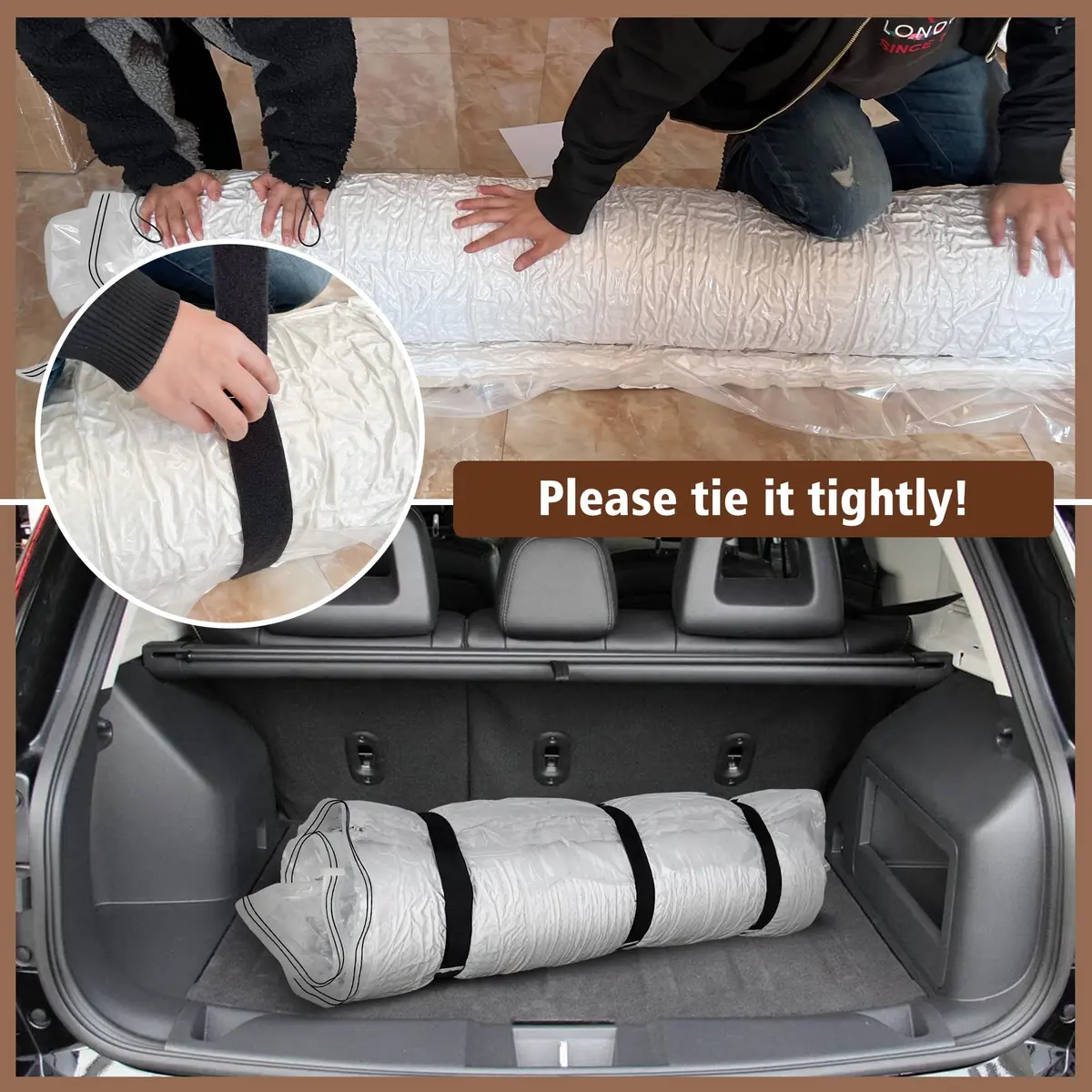 VacPack Twin Mattress Vacuum Bag for Moving Storage Shipping | Heavy Duty 4 Mil Plastic (Twin) - view 3