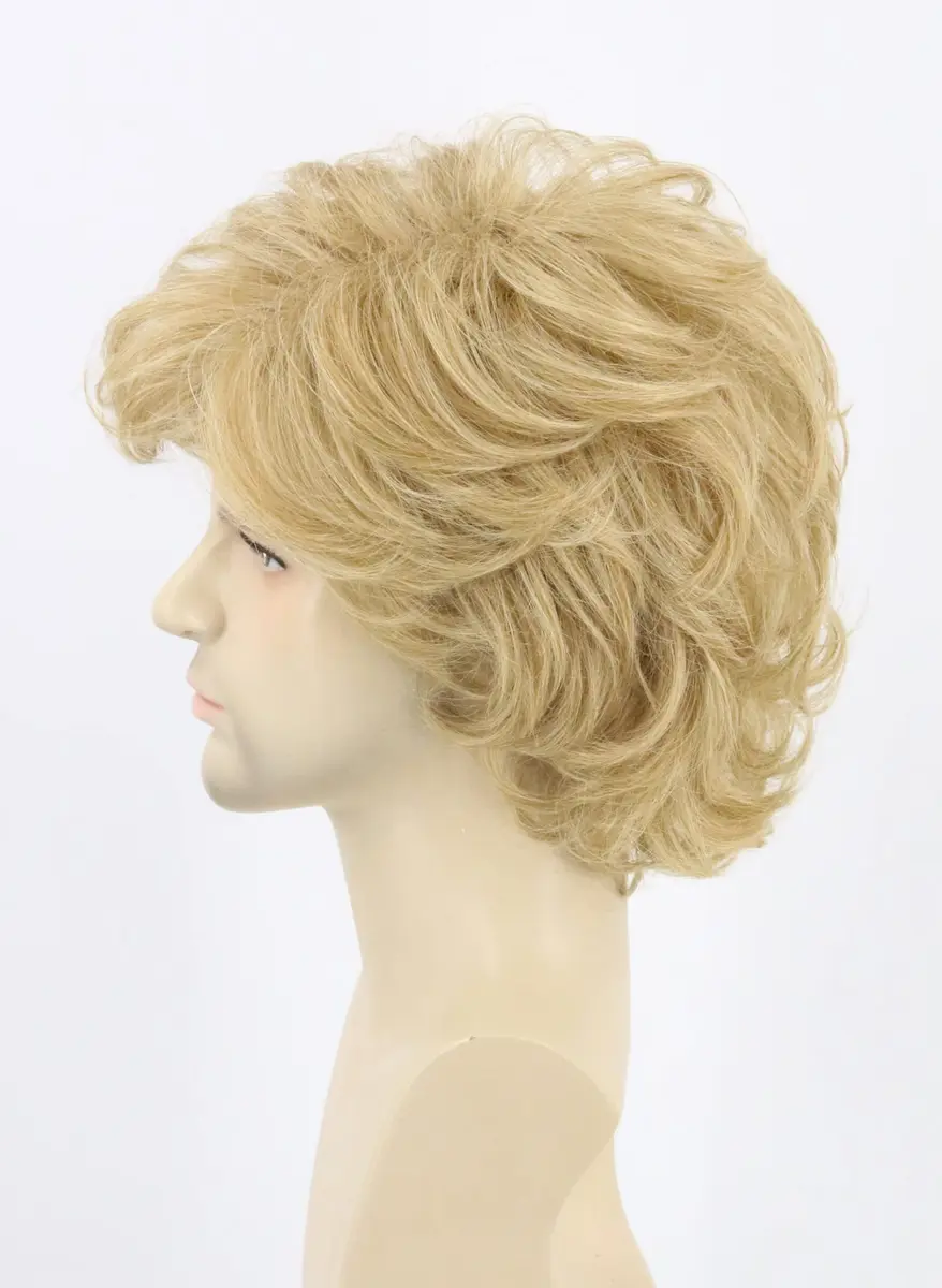 Topcosplay Blonde Wig for Men Short Wavy Shaggy Style 70s Man Wigs Cosplay Halloween Costumes Party Wig - view 4